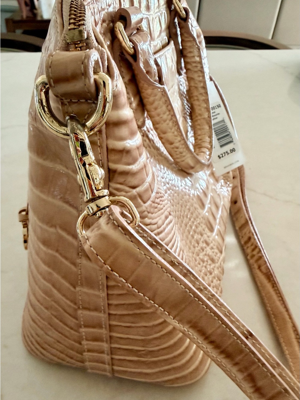 Brahmin Blossom Croc-Embossed with Tassel Purse - Picture 3 of 16